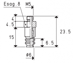 VENTOSA ESPECIAL DE FOLE COM SUPORTE   REF. VUOTOTECNICA 08 06 50 A